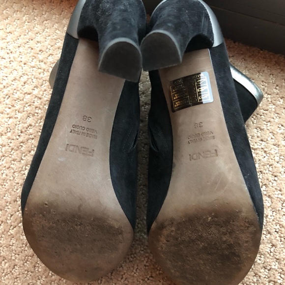 Fendi suede ankle booties 38 - Picture 3 of 6